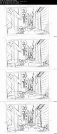 Drawing a Comic Book Background with One Point Perspective