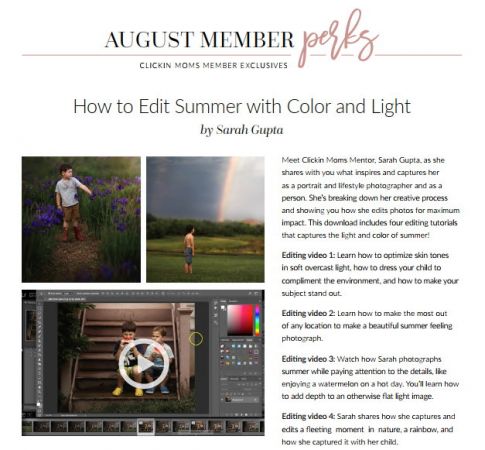 How to Edit Summer with Color and Light by Sarah Gupta