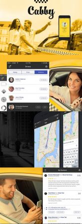 Cabby - Taxi Service Mobile App UI (2019)