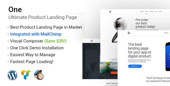 ThemeForest - One v1.5.1 - WordPress Product Landing Page