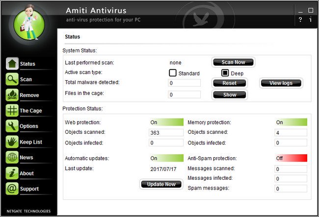 NETGATE Amiti Antivirus 2018 25.0.300 Multilingual