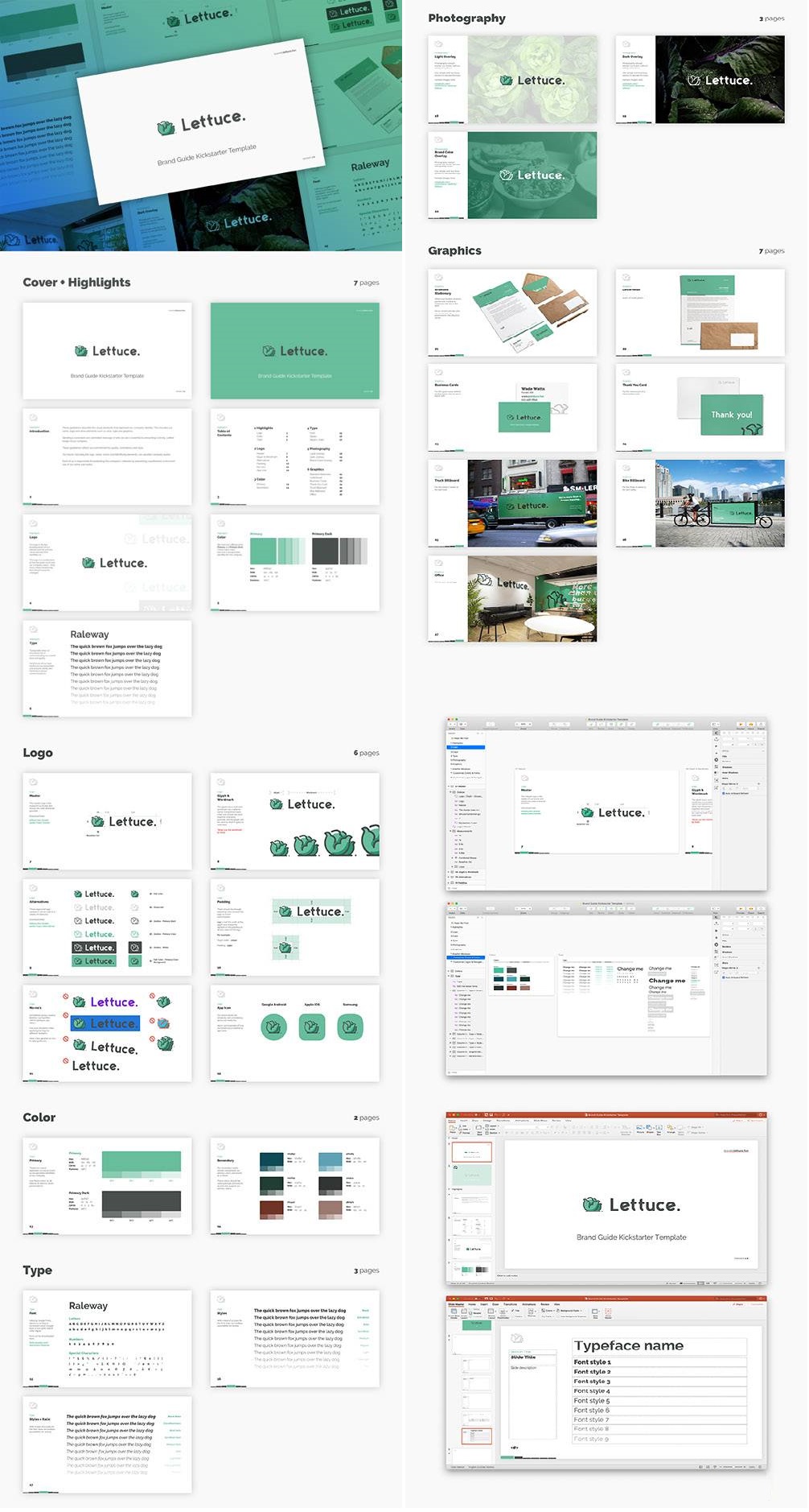 Download Letucce Brand Guide Kickstarter Template Simple & easy to