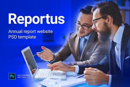 Download Download Reportus - Annual Report Website PSD Template ...