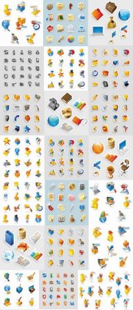 Logo icon web design element site 6-25 EPS