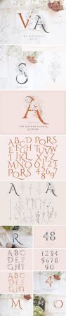 Blooming Gold Floral Letters Numbers - 3363580