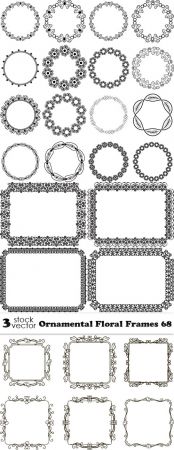 Vectors - Ornamental Floral Frames 68 