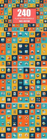 Set of Flat Business Conceptual Icons