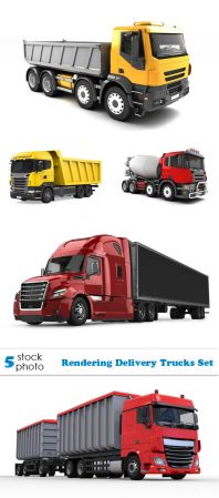 Photos   Rendering Delivery Trucks Set