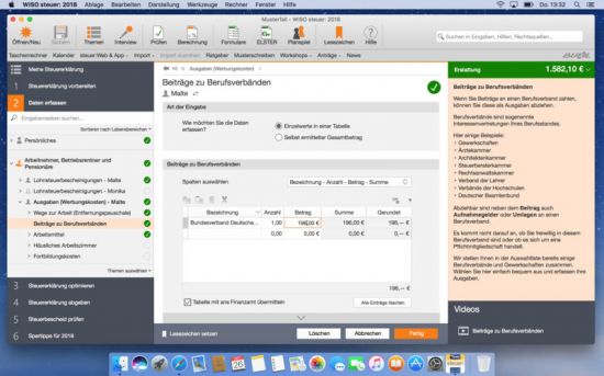 WISO steuer 2018 8.10.1929 Multilingual macOS