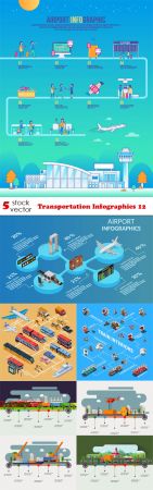 Vectors - Transportation Infographics 12 