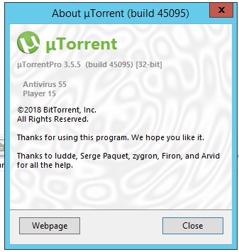 utorrent pro v3 5.5 build 45095