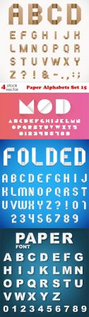 Vectors - Paper Alphabets Set 15