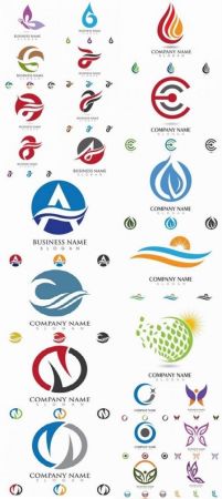 Logo icon web design element site 7-25 EPS