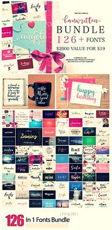 126 In 1 Fonts Bundle
