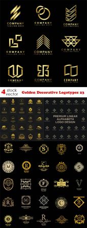 Vectors - Golden Decorative Logotypes 23