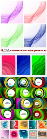 Vectors - Colorful Waves Backgrounds 20