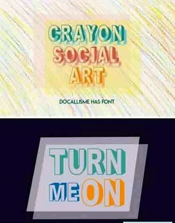 Crayon Social Art Font