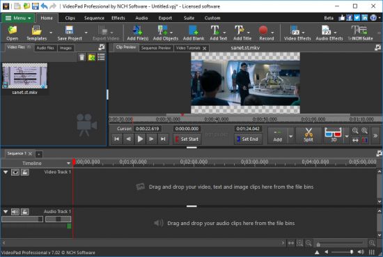 NCH VideoPad Video Editor Pro 13.59 download the last version for windows