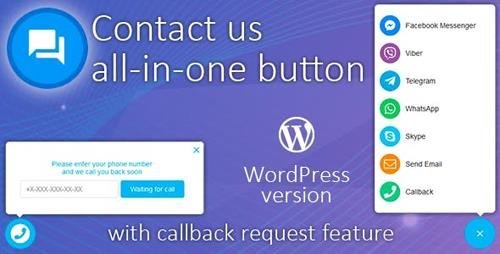 CodeCanyon - All in One Support Button 1.5.2 + Callback Request. WhatsApp, Messenger, Telegram, LiveChat and more... - 22266189