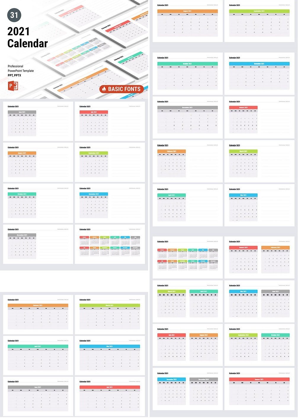 Calendar 2021 for PowerPoint and Keynote - SoftArchive