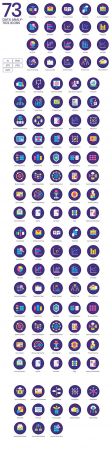 73 Big Data &amp; Analytics Icons | Orchid Series