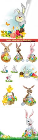 Easter holidays vector greeting card # 7