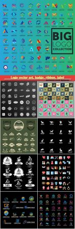 Logo vector set, badge, ribbon, label and  icon # 4