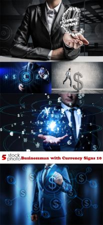 Photos   Businessman with Currency Signs 10