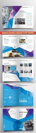 Business brochure corporate vector template, magazine flyer mockup # 54