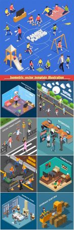 Isometric vector template illustration # 50