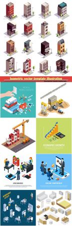 Isometric vector template illustration # 48