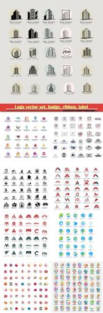 Logo vector set, badge, ribbon, label and  icon