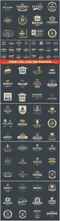 Vintage retro vector logo illustration for banner