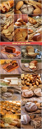 Bread set stock photo
