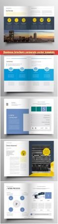 Business brochure corporate vector template, magazine flyer mockup # 45