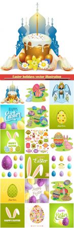 Easter holidays vector greeting card # 3