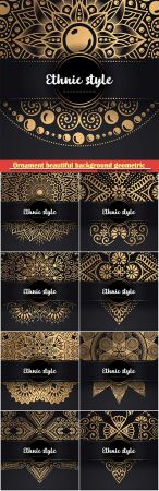 Ornament beautiful background geometric circle element made in vector