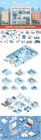 Isometric vector template illustration # 45