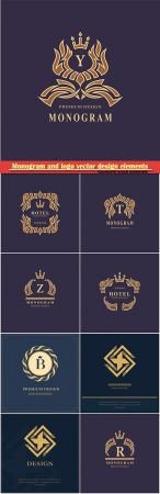 Monogram and logo vector design elements
