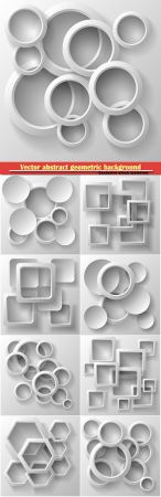 Vector illustration of an abstract geometric background, 3d render