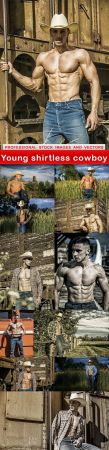 Young shirtless cowboy   12 UHQ JPEG