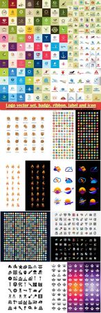 Logo vector set, badge, ribbon, label and  icon # 8