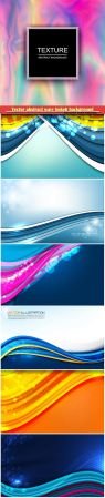 Vector abstract wavy bokeh background