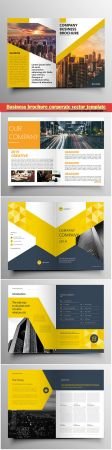 Business brochure corporate vector template, magazine flyer mockup # 39
