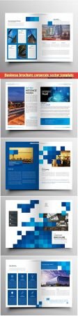 Business brochure corporate vector template, magazine flyer mockup # 41