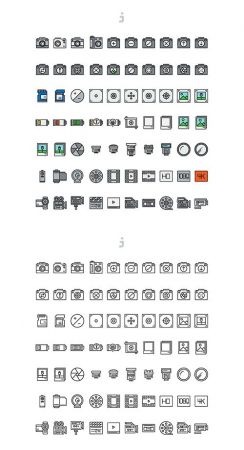 70 Photography Icons - Detailed Line Icon