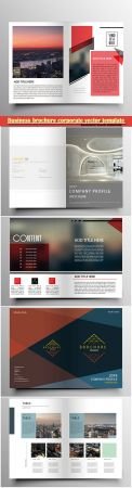 Business brochure corporate vector template, magazine flyer mockup # 52