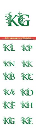 Letter logo design vector illustration template # 23