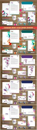 Corporate identy vector design elements illustration template
