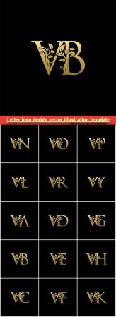Letter logo design vector illustration template # 18